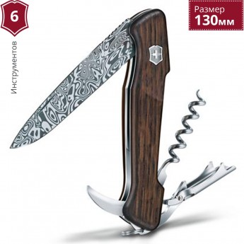 Нож перочинный VICTORINOX WINE MASTER DAMAST LIMITED EDITION 2019 0.9701.J19 Нож перочинный VICTORINOX WINE MASTER DAMAST LIMITED EDITION 2019 0.9701.J19