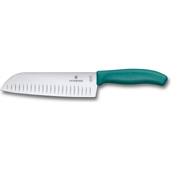 Нож VICTORINOX SWISS CLASSIC Santoku зелёная рукоять