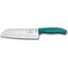 Нож VICTORINOX SWISS CLASSIC Santoku зелёная рукоять 6.8524.17C1B